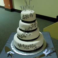 Black And White Wedding Cake 