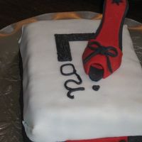 Birthday Shoe Cake Another view of the birthday shoe! Note the size was her age!