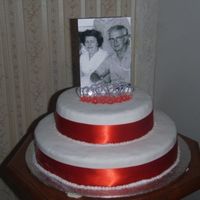 40Th Anniversary Cake This cake was done for a friend's parents 40th wedding anniversary. I didn't have a picture of the couple, so my grandparents...