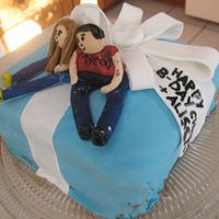 Brother And Sister Birthday Cake My brother and I have really close birthdays. I decided to make a present with colours we both like. This was my second cake. It was really...