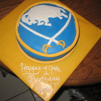 Buffalo Sabres Birthday Cake I made this cake for my best friend's boyfriend. A week before I made the same for my brother, this one turned out better because the...