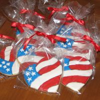 Flag Cookies sugar cookies with antonia74 recipe. TY to mawagner for inspiration. (her cookies are perfect!) I used tip 1 to outline the black but I...