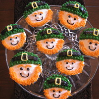 Leprechaun Cupcakes St. Patrick's Day leprechaun cupcakes. All buttercream decorations. Inspired by the many cute ones I've seen on this site :)