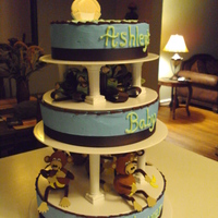 Monkey Boy Monkey & banana baby shower theme! 8,10 & 12 inches strawberry, chocolate & vanilla cake!