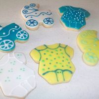 Baby Shower Cookies Made with NFSC and Toba's Glaze