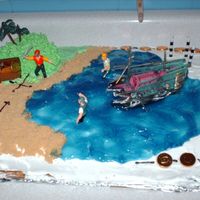 Pirate Party My daughter wanted a pirate party. It's very hard to find pirate cake ideas in stores. I finally came up with this. I am very much a...