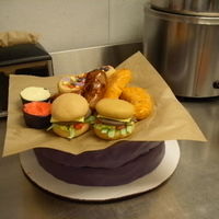 Bar Food Platter This is actually a meal that is served at the restaurant where I currently work. The two cakes are yellow with Madagascar vanilla icing and...