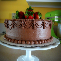 Welcome Home Cake chocolate buttercream with bc string work