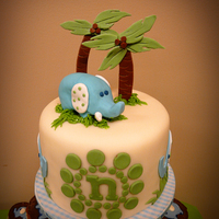 Baby Elephant Cake I did a 6" cake with cupcake tiers for a baby shower for a mommy expecting a little boy. Her nursery theme has elephants, so I made...