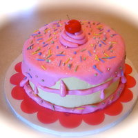 For Kayli White WASC with Raspberry Mousse filling. Thanks to "miscue" for the inspiration based on an Andrea's Sweetcakes design.