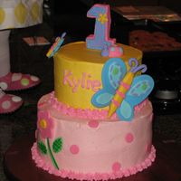 Hugs And Stitches Made for my niece's first birthday. Based on the napkins and invitations. Iced in buttercream with all fondant accents. Thanks to knel...