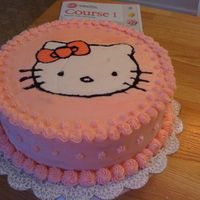 Hello Kitty This is my Hello Kitty I made using buttercream transfer technique...I love this kitten....it was my second cake!