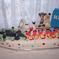 Grooms Cake Chocolate cake with chocolate icing and vanilla fondant. All things special to the bride and groom. An ironing board cake and iron, a...