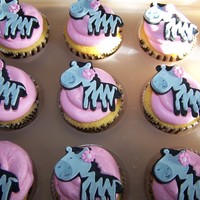 Zebra Cupcakes strawberry and vanilla cupcakes with vanilla buttercream