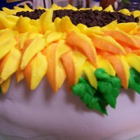 Sunflower Bridal Shower Cake Lemon cake with lemon curd filling