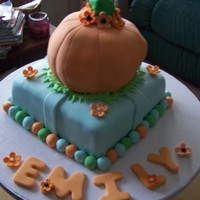 Fall Birthday fall festival birthday cake. Vanilla cake.