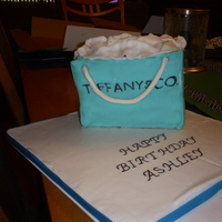 Tiffany Bag Cake Choc cake bc & cover in Chef Duff"s from ace of cake's fondant where by the way is very good.This was my first time to make a...