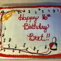 Marching Band Birthday Cake 