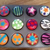First Attempt at fondant covered cupcakes