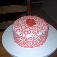 Practice Scroll Just made this cake to practice different types of free-handing scrolls. Not easy, but each time I get a *little* better (emphasis on *...