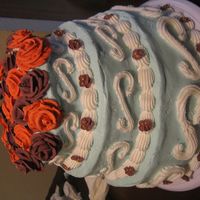 My Birthday Cake This is a chocolate cake with chocolate buttercream inside. THe outside is buttercream as well as the roses and violets. I made this for my...