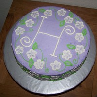 Brush Embroidery Flower Cake This was a gift for one of my children's teachers on her birthday. All buttercream. TFL