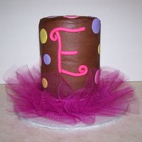 1St Birthday Diva Tutu Made for a friend's daughter on her 1st birthday. 4 - 6inch vanilla rounds layered tall with chocolate ganache to fill and frost and...