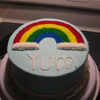 Wilton Course I Here's my first cake from my first class. My daughter is to thank for the colors. Her 4yo mind had to make sure I got the right bright...
