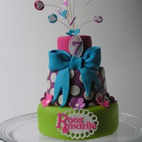 Cake For Roosmarijn's 7Th Birthday This I made last year for my daughter. She wanted a colourfull cake with her favourite colours, purple and pink :)