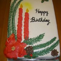 Christmas Birthday Cake This was inspired by another CCer, I think the name is Thang(?). I just loved the cake and when a friend asked for a Christmas bd cake I...
