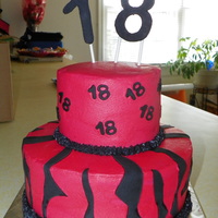 Hot Pink With Black Zebra Stripes 