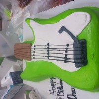 Electric Guitar well this cake...... it was awesome until when i was about to take a picture of it i dropped my camera into the cake :( but i fixed it...