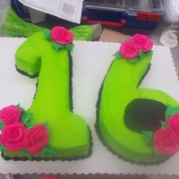 16 white cake/ bc icing