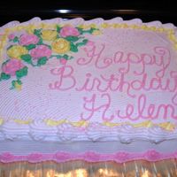 Simple Birthday Cake Simple cake with roses