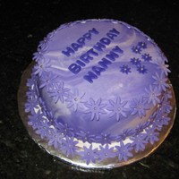 Purple Birthday Cake Fondant covered, chocolate cake with strawberry cream filling. I do not like the way this turned out at all, but the customer loved it, and...