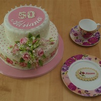Roses For 50Th Birthday I made this cake to a very nice friend for her birthday.