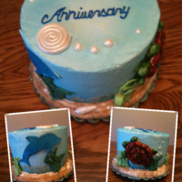 Anniversary Cake Every year this couple orders a recreation of the top tier of their wedding cake.