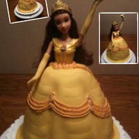 Princess Belle Cake This was a last minute order for a 3rd bday. She is yellow cake covered in fondant. I didn't like the dolls designed for cakes so I...