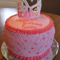 Tiara And Pillow Cake Tried to carve this cake into a pillow for the tiara to sit on for a little girls 3rd birthday.