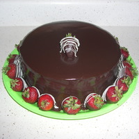 My Husband's Bday Cake Chocolate cake with chocolate ganache and dulce de leche fillings, covered in ganache SINFUL!