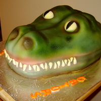 The Florida Gators This cake was a groom cake and 100% cake. I covered with fondant and airbrushed it. Enjoy!