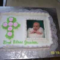 Jessica's Christening This is a christening cake I couldn't find anywhere else to put it. the corner got smashed before i got the chance to snap a picture...