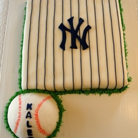 Yankees Got my ideas from others on this site, Thank You to all of you. This was my first time getting paid cake.