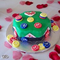 Ryan's Poker Table poker grooms cake