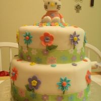 Hello Kitty I made this cake for a little girls bday party. She loves Hello Kitty! I made the Hello Kitty out of fondant. I was nervous cause I had...