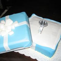 Engagement Ring Cake This is a peanut butter & chocolate layer cake I made for a friends engagement. It came out really good, thanks to all the ideas here...