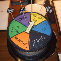 Older Than.... A neopolitan cake...a layer of deep chocolate, a layer of WASC, and a layer of southern strawberry with fudge and strawberry buttercream...