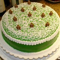 Ginger Bread Men Having Fun A red velvet cake, covered in fondant. Buttercream icing used to create the ziz zag lines. One of the very first cakes that I made using...