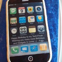 Iphone Cake A chocolate cake, with edible image apps.. I had many friendds requesting instructions on "how i put the iphone cake together"...