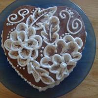 Brushed Embroidery BC with brushed embroidery.. trying out my new cake pan. :)